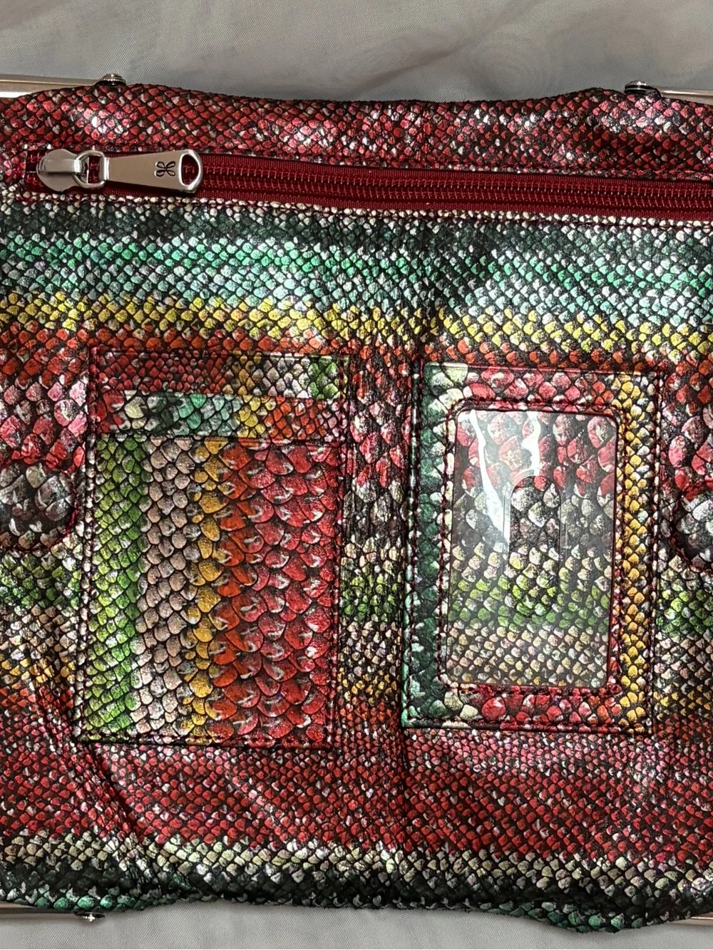 HOBO Lauren Clutch Wallet Multicolor Metallic Genuine Leather